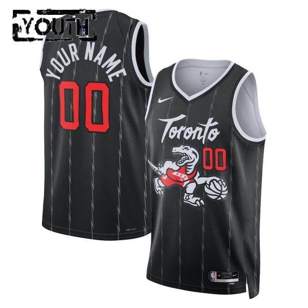 Toronto Raptors Trikot Benutzerdefinierte Nike 2025-26 City Edition Schwarz Swingman - Kinder Toronto Raptors Trikot Benutzerdefinierte Nike 2025-26 City Edition Schwarz Swingman - Kinder